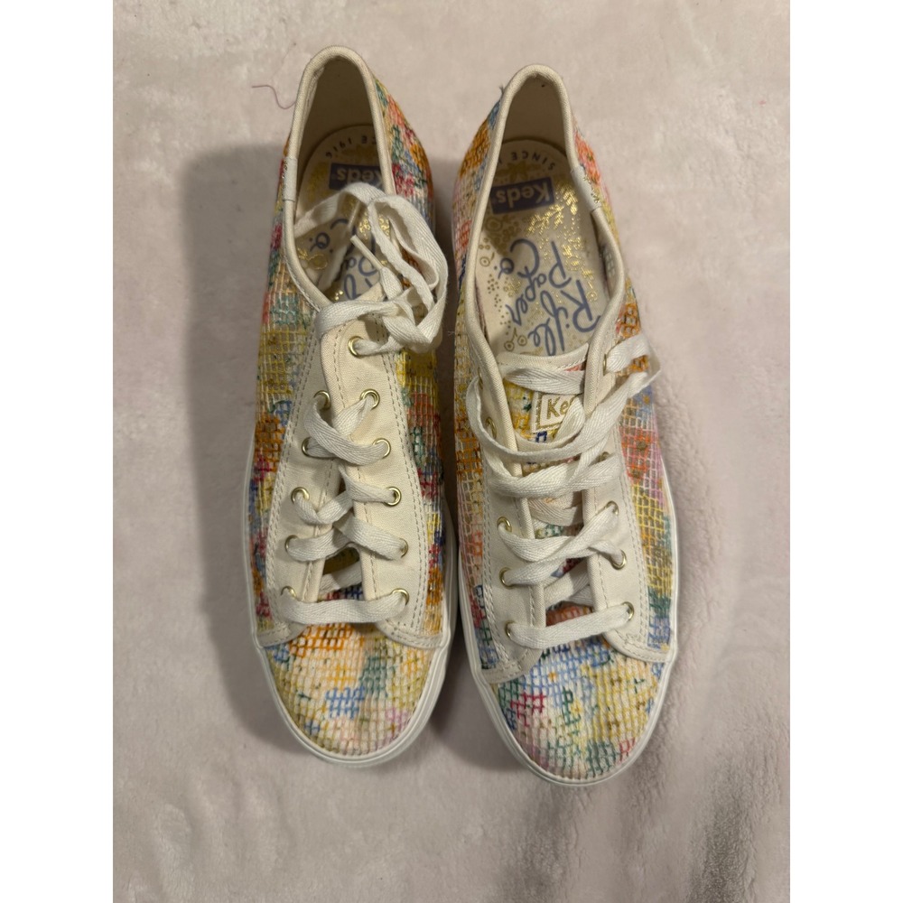 Rifle Paper Co x Keds Triple Up Mesh Floral Platform Sneakers Multicolor 9.5